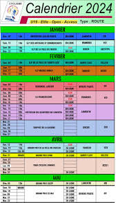 calendrier cyclisme